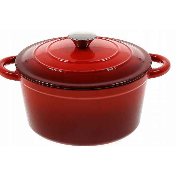 Hrnec 5,9L Smaltovaný Smalt s Víkem Indukce Trouba Plyn 28 cm