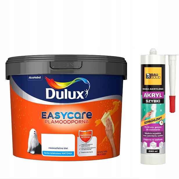 Bílá Barva odolná vůči skvrnám a vodě Easy Care 9L+ Bonus Akryl Bílá