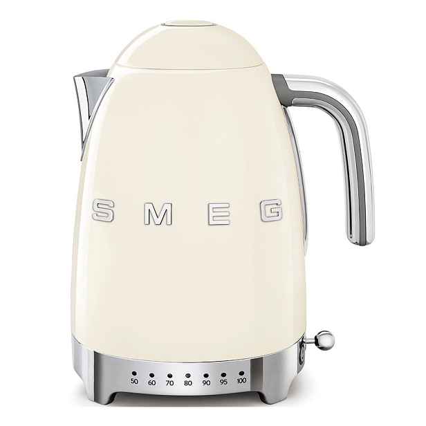 Krémová rychlovarná konvice z nerezové oceli 1,7 l Retro Style – SMEG