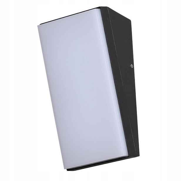 Led nástěnné svítidlo Fama Černé 10W Moderní Terasa Hliník IP65 Italux