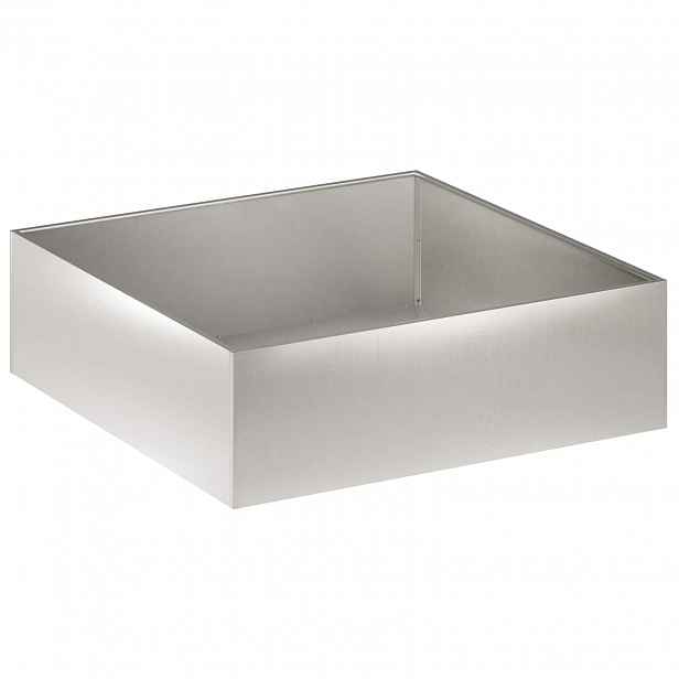 vidaXL Zahradní pěstebník Stříbrná 80 x 80 x 30 cm Nerezová ocel