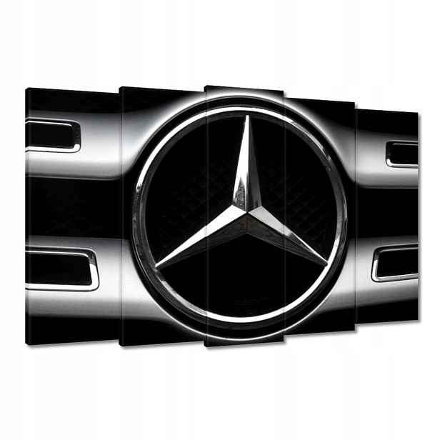 Obrazy 150x95 Mercedes Černobílé