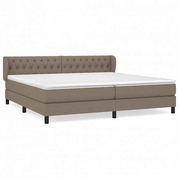 vidaXL Box spring postel s matrací taupe 200x200 cm textil