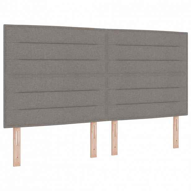 vidaXL Čelo postele Taupe textil