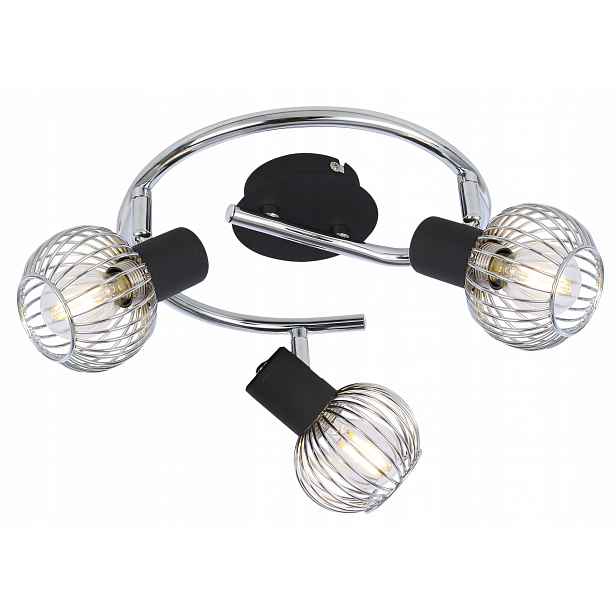 Černo-chromovaná lampa 3XE14 Oslo Candellux