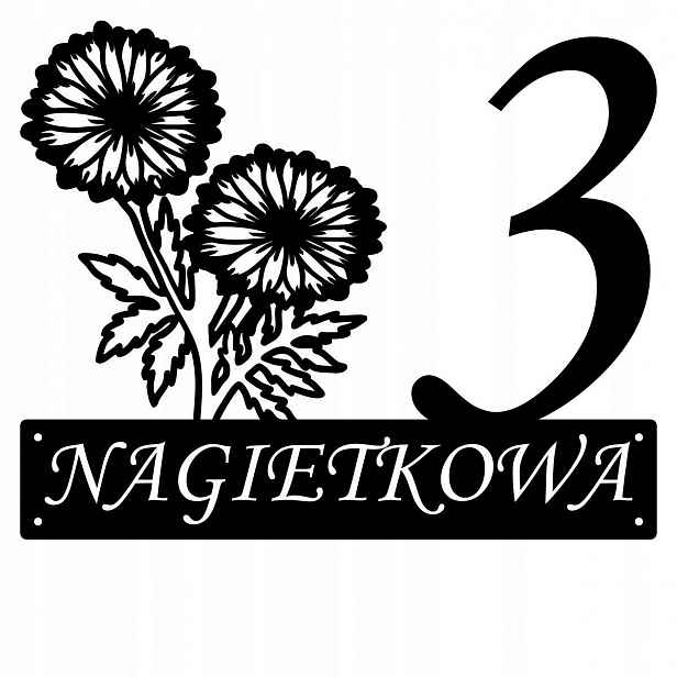 Číslo Na Dům 60 cm Tabule Adresa Ocel 2 mm Měsíčková ul.