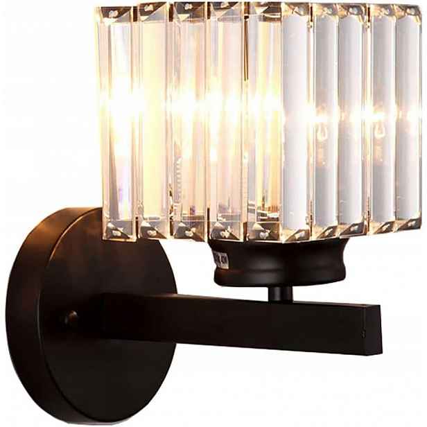 Křišťálová Nástěnná Lampa E27 Retro Černá Nástěnná Lampa