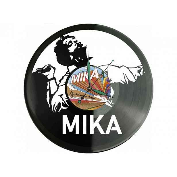 Mika Dárek Vinyl Nástěnné hodiny Vinylová deska Unikátní dekorace pro fanoušky