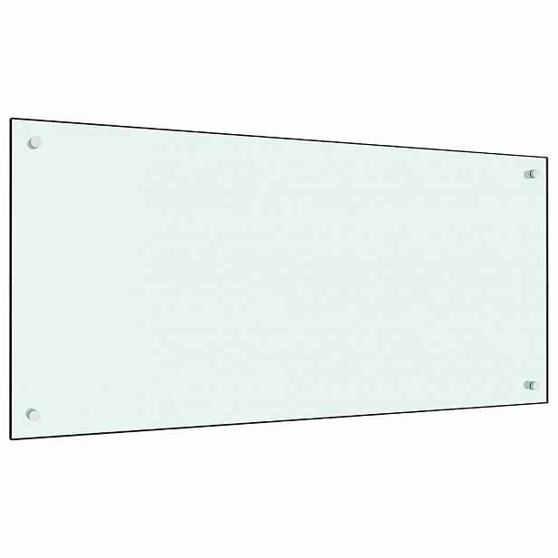 vidaXL Kuchyňský panel mléčný 100 x 50 cm tvrzené sklo
