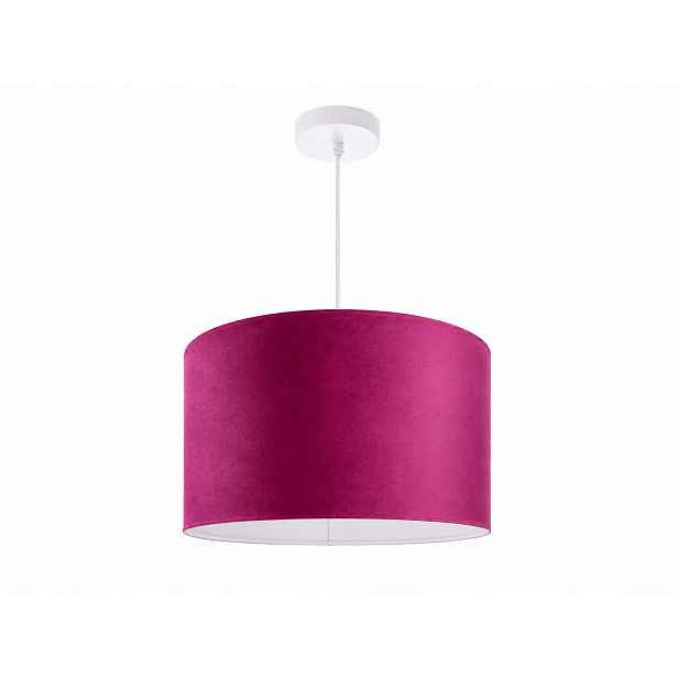 Závěsná lampa Paco Home Hugo PD1 Velour Shade – Berry/White
