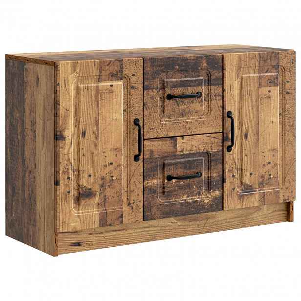vidaXL Servírovací skříň Staré dřevo 89 x 34,5 x 57 cm
