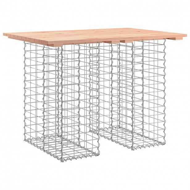 vidaXL Zahradní stůl gabion design 100 x 70 x 72 cm masivní dřevo douglaska