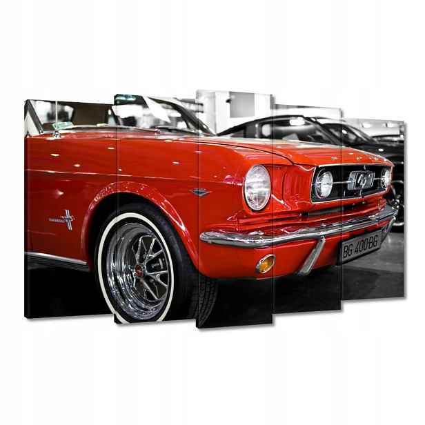 Obrazy 100x60 Červený Mustang