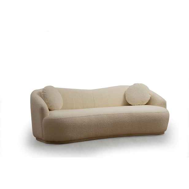 Hanah Home Třímístní pohovka Ancona 225 cm boucle krémová