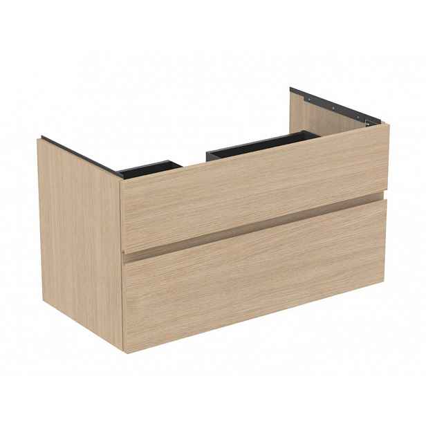 Ideal Standard Finesse - Umyvadlová skříňka, 100x51x55 cm, 2 zásuvky, Bílý dub E3397US