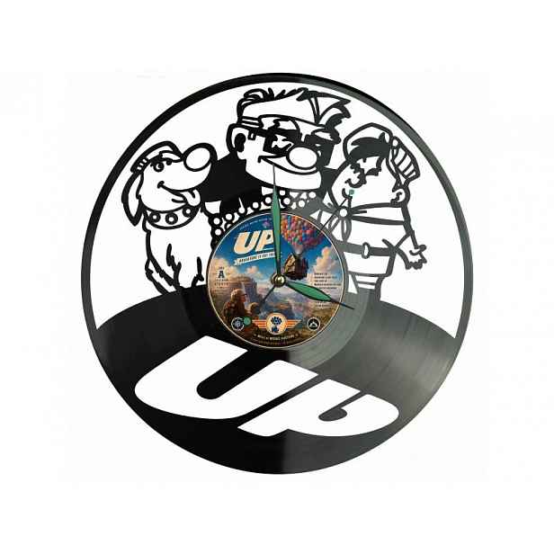 Up Odlet Vinyl Nástěnné hodiny Vinylová deska Unikátní dekorace pro fanoušky Ba
