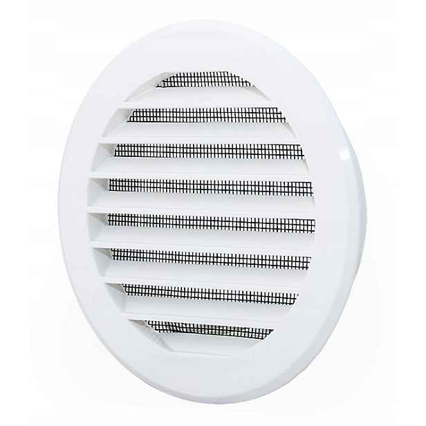 Ventilační mřížka Przybysz Kulatá Fi 160 mm Síť proti hmyzu Bílá