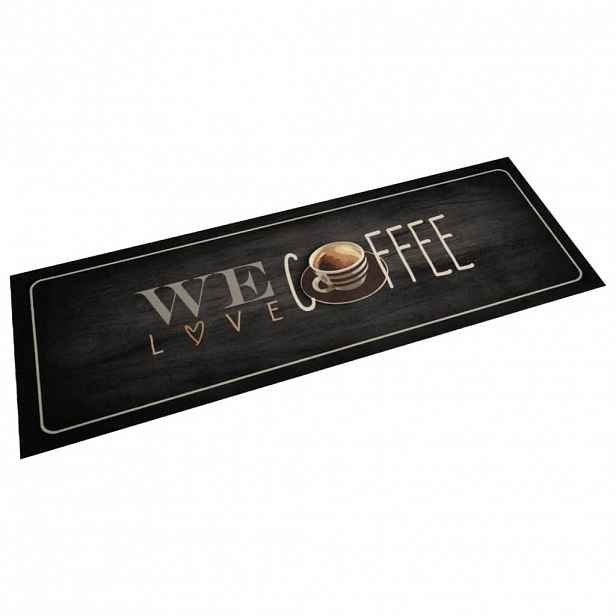 vidaXL Kuchyňský koberec omyvatelný Káva nápis 60 x 180 cm samet