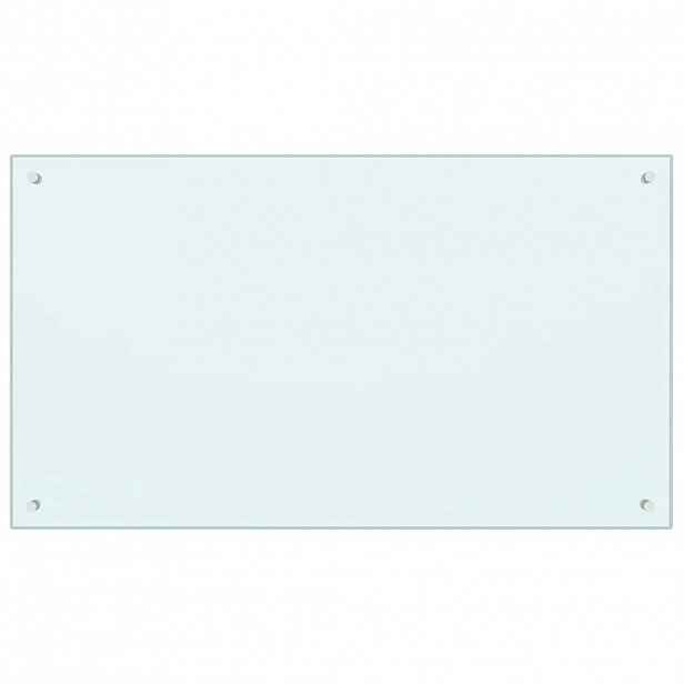 vidaXL Kuchyňský panel mléčný 100 x 60 cm tvrzené sklo