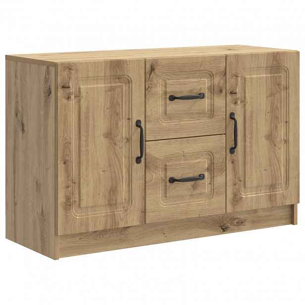vidaXL Servírovací skříň Dub artisan 89 x 34,5 x 57 cm