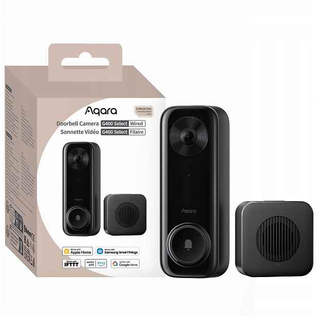 Aqara Zvonek Kamera G400 Select DB-C03D Videozvonek Poe 2K Homekit