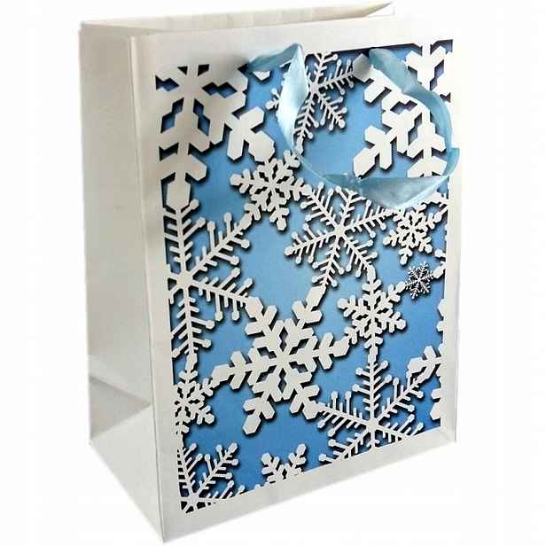 Dárková Taška M 23x18 cm, mix vzorů, Vánoce, 60 ks