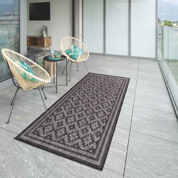 Venkovní vzorovaný koberec - běhoun NEW OUTDOOR ROMBI 80x150 cm
