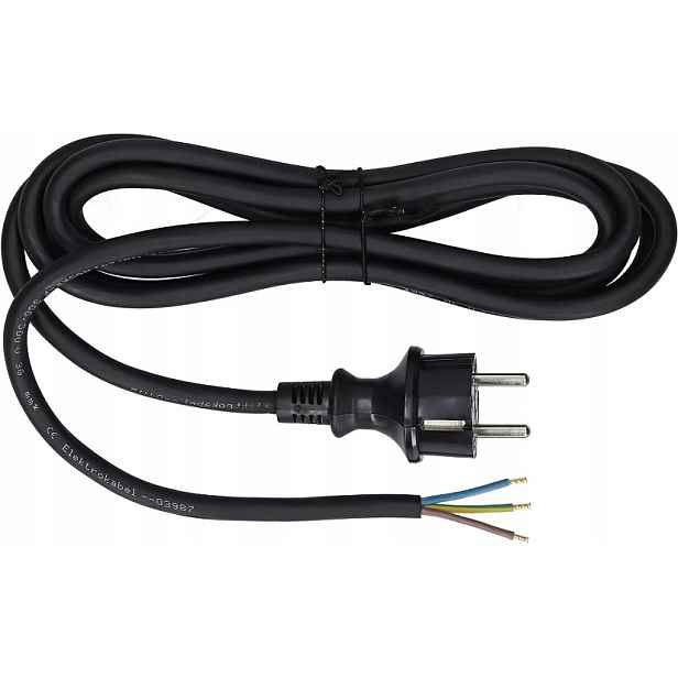 Připojovací Kabel S Přímou Zástrčkou IP44 3*2.5 H07RN-F 3 M Černý