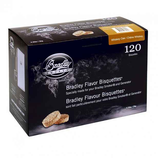 Udící brikety Bradley Smoker Whiskey dub 120 ks
