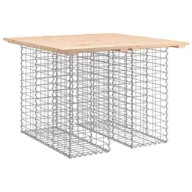 vidaXL Zahradní stůl gabionový design 100 x 102 x 72 cm masivní borovice