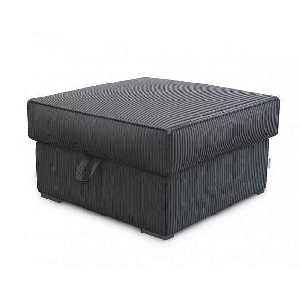Tmavě šedý taburet SMART COSARO s úložným prostorem 65x65 cm