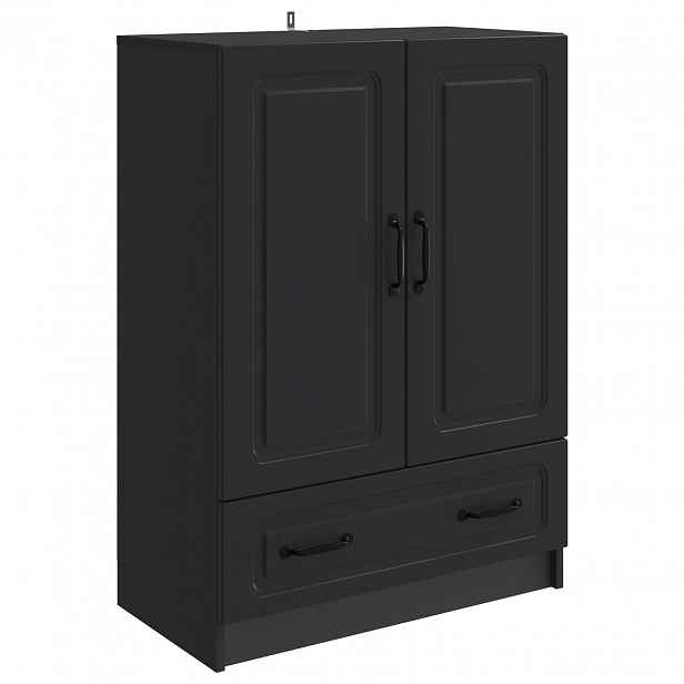 vidaXL Servírovací skříň Černá 66 x 34,5 x 92 cm Kompozitní dřevo