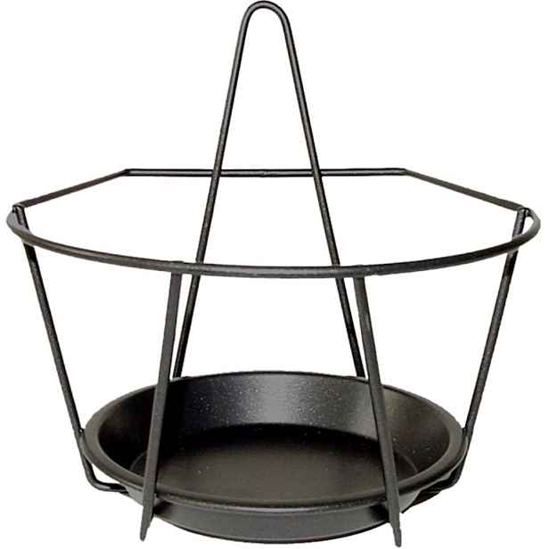 Esschert Design Nástěnný stojan na květiny GLORY 17 cm černý