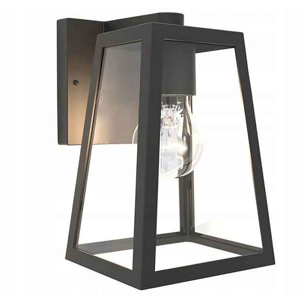 Fasádní nástěnná lampa Fia černá E27 IP44 40W Lutec