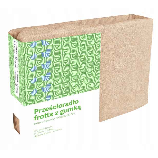 Froté Prostěradlo S Gumičkou 200X220 Béžové, Bavlněné, Béžové, Silné
