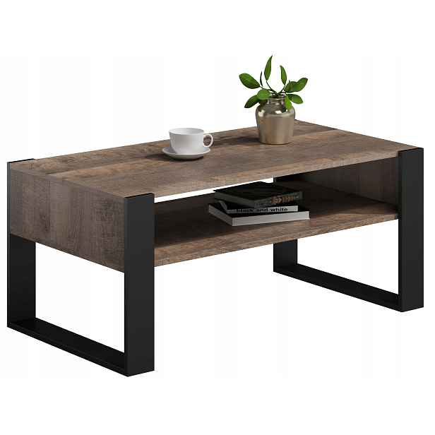 Lavička konferenční stolek Kaja dub loft retro rustikální Per