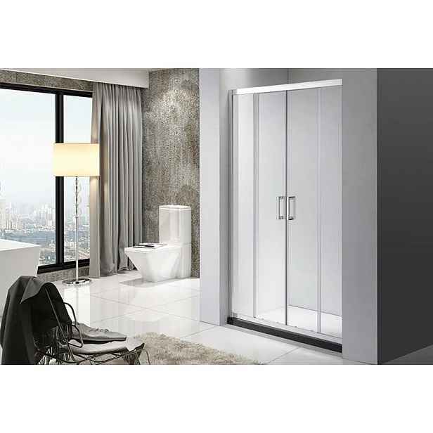 Olsen Spa  OLBENW102913CC - Sprchové dveře VILAR 130 cm; leštěný hliník; čiré sklo