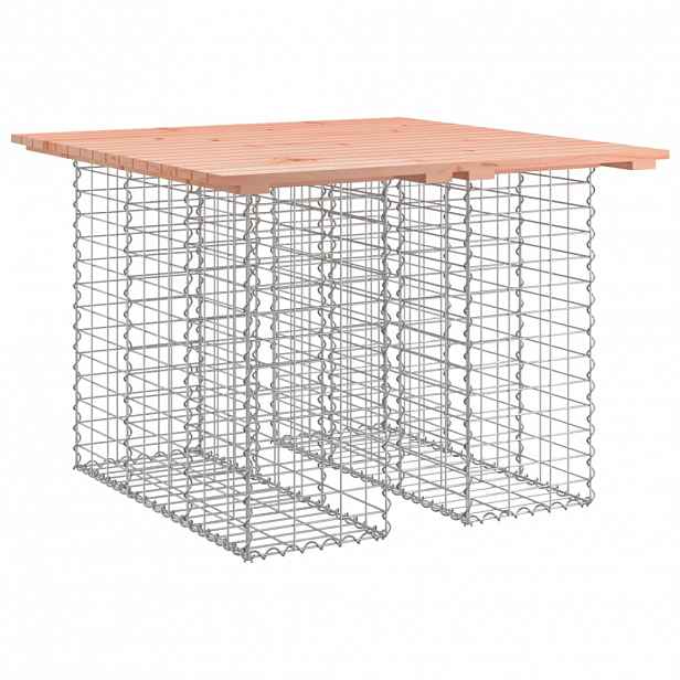 vidaXL Zahradní stůl gabion design 100 x 102 x 72 cm masivní dřevo douglaska