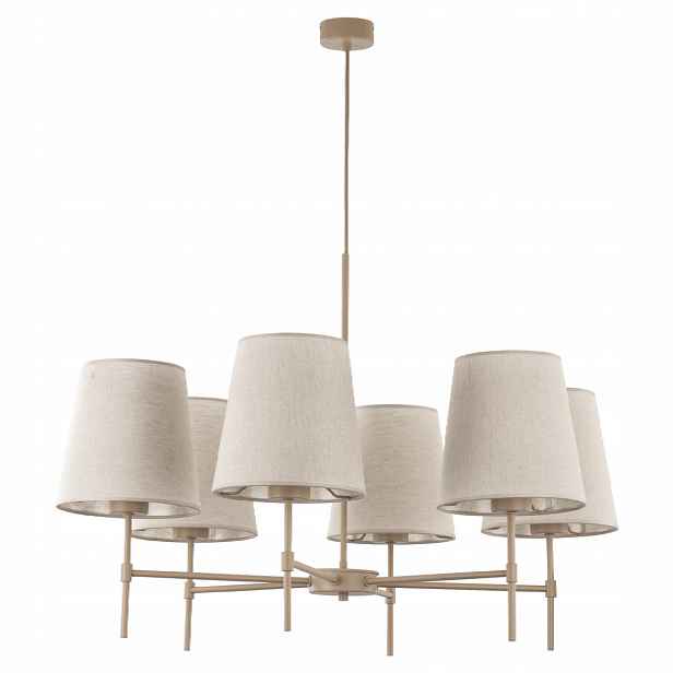 Závěsná stropní lampa Stropní Svítidlo Béžová, kov 6xE27 110 cm Tk Lighting