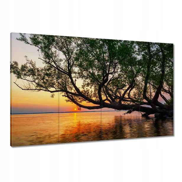 Obrazy 120x80 Strom Listy Jezero