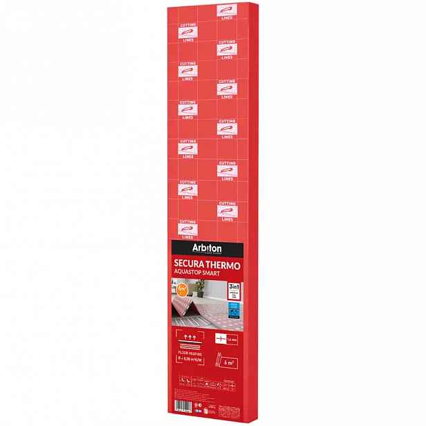 Podložka pro podlahy Secura Thermo Aquastop 1,6mm 6m2