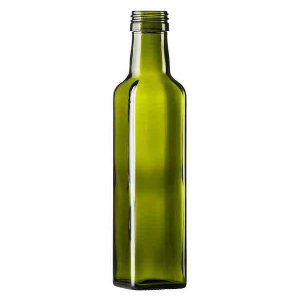 Skleněná lahev Marasca 250 ml olivová PP 31,5