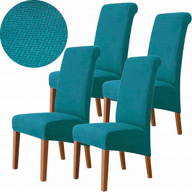 4X Potah Na Židli Žakár Jedle Premium Elastický Salon Oeko-tex