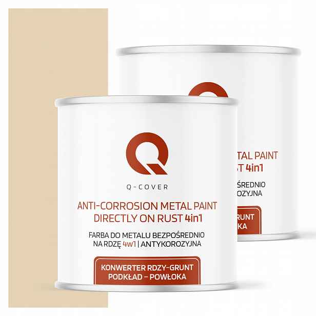 Barva Přímo na rez Metal Aluminium Ocel 2,5L 4v1 Mat Krémově béžová