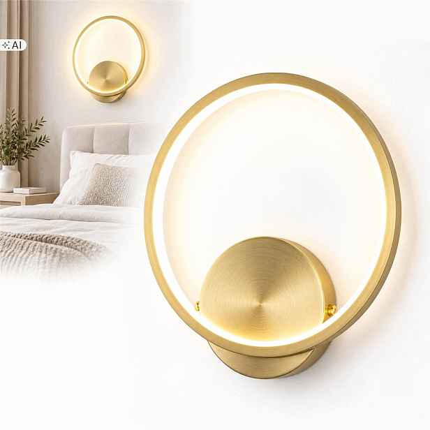 Nástěnná lampa Zlatá Moderní Ring pro Ložnice Led 10W