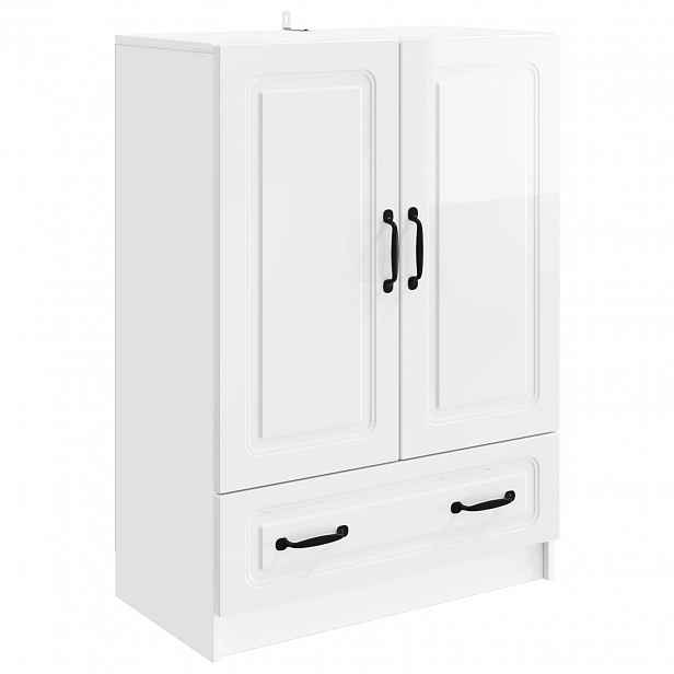 vidaXL Servírovací skříň Bílá s vysokým leskem 66 x 34,5 x 92 cm