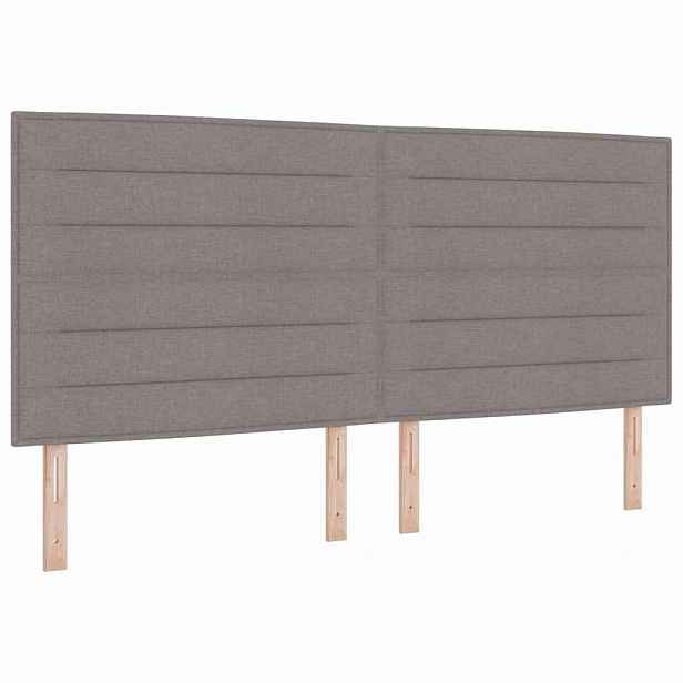 vidaXL Čelo postele Taupe textil