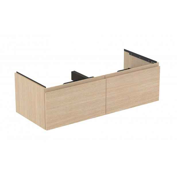 Ideal Standard Finesse - Umyvadlová skříňka, 120x51x37 cm, 2 zásuvky, bílý dub E3398US