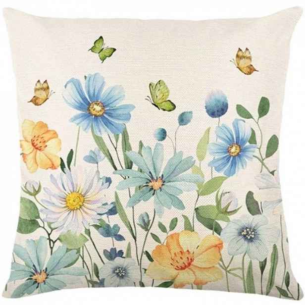 Lněný povlak na polštář FLOSPRING 45x45 cm, krémový