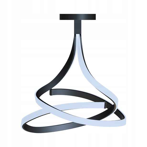 stropní svítidlo Led černá bílá kulatá 60 cm moderní do obývacího pokoje Zuma Line
